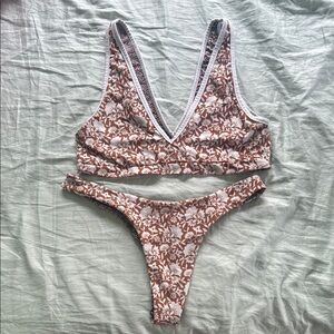 Acacia Swimwear Leopard and Floral Bikini